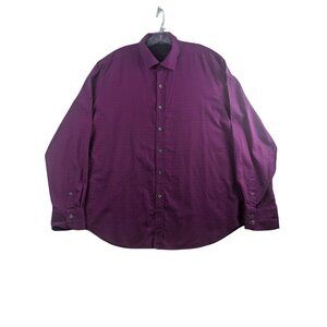 Robert Graham Mens Classic Fit Button-Up Dress Shirt 2X Long Sleeve Flip Cuff